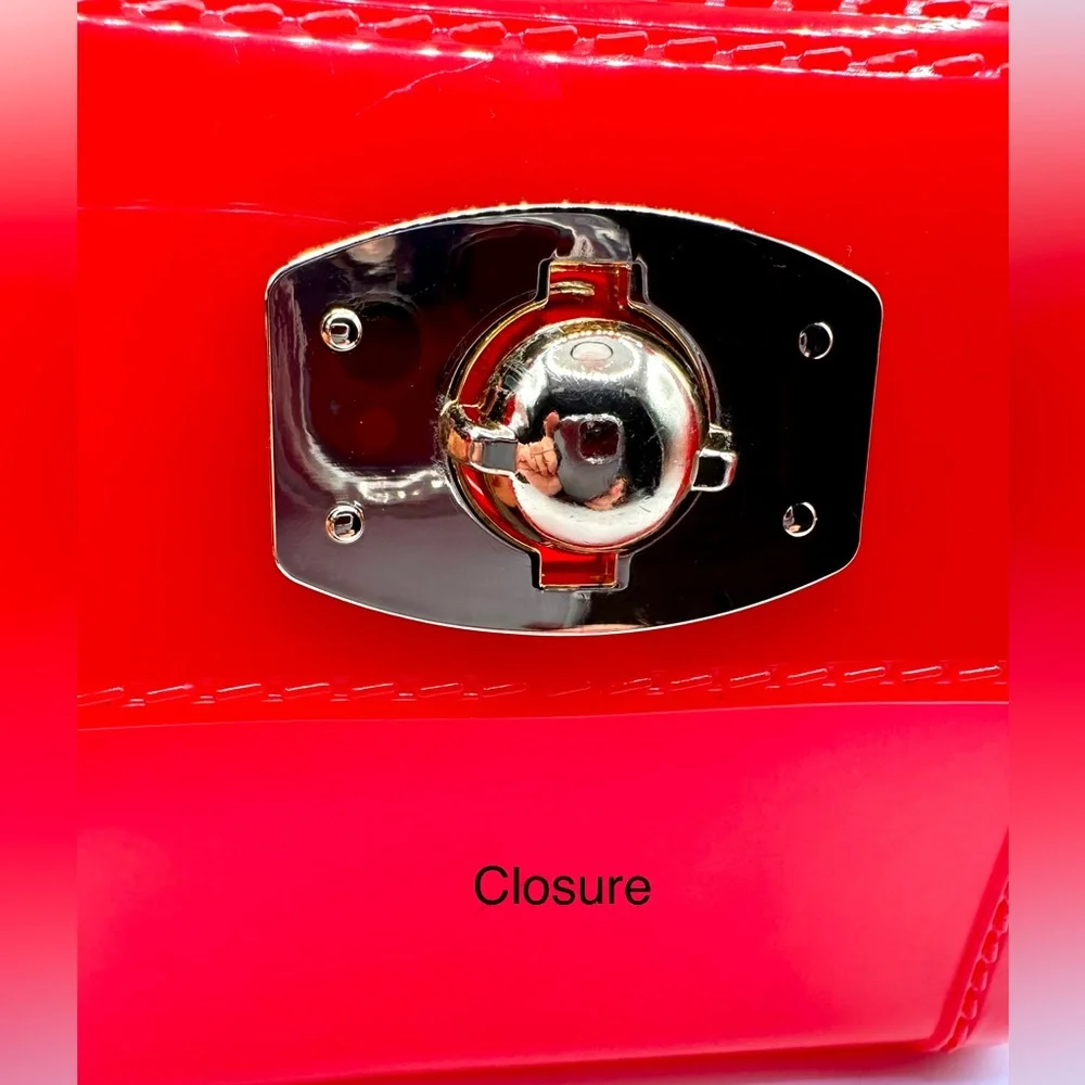 Adorable Mini Red Jelly Handbag, Good Preowned Condition - Picture 4 of 7